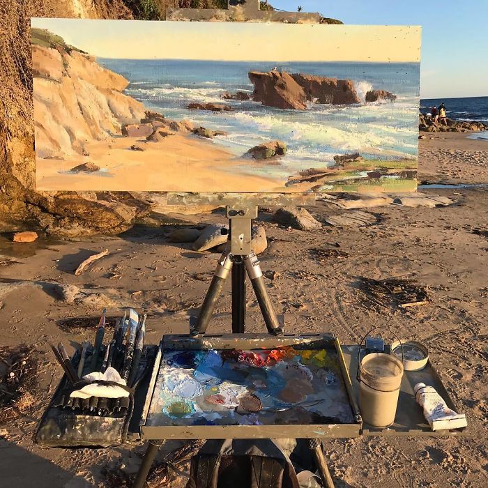 30 Landscape Paintings Framed By Nature And Aaron Schuerr