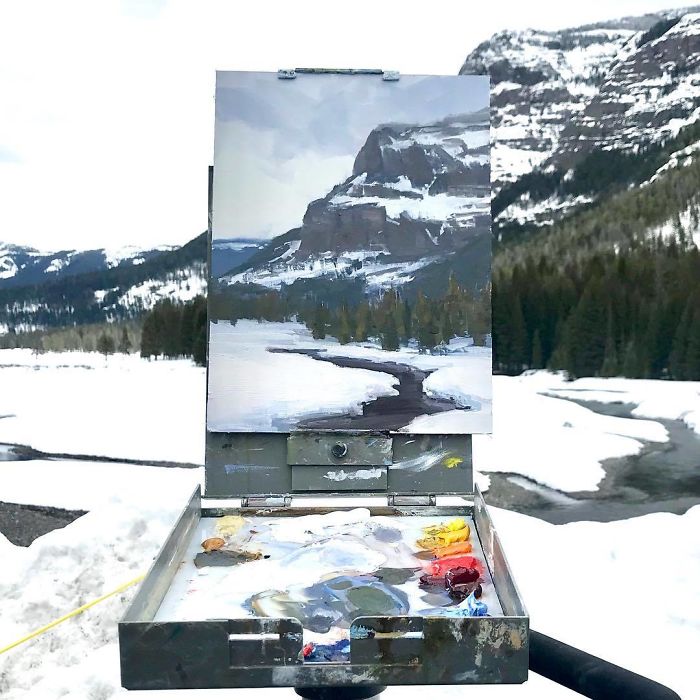 30 Landscape Paintings Framed By Nature And Aaron Schuerr