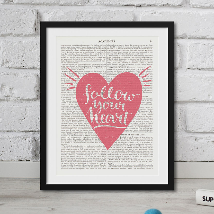 I Make Vintage Dictionary Page Art Prints To Sell Online! What Do You Think?