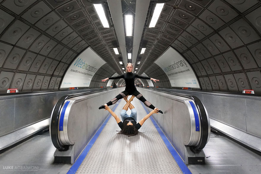 Photographer Explores The Shape & Movement Of London Underground Through Yoga