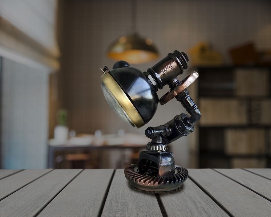 Edison Table Lamp Light Plumbing Home Trend Industrial Lighting 2019 Industrial Bedside Table Lamp Machine Age Table Lamp Steampunk Lamp Rustic Lamp Pipe Gift For Husband Rustic Lamp Table Rustic