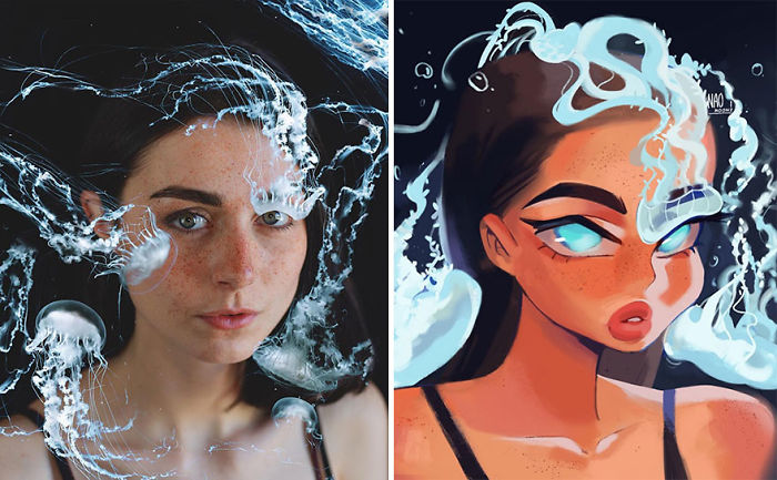 I Asked 16 Artists To Draw My Portrait Photos In Their Style