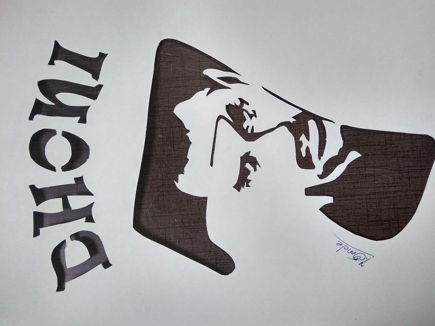 Paper Cut Art Created By Yashwant Bonde