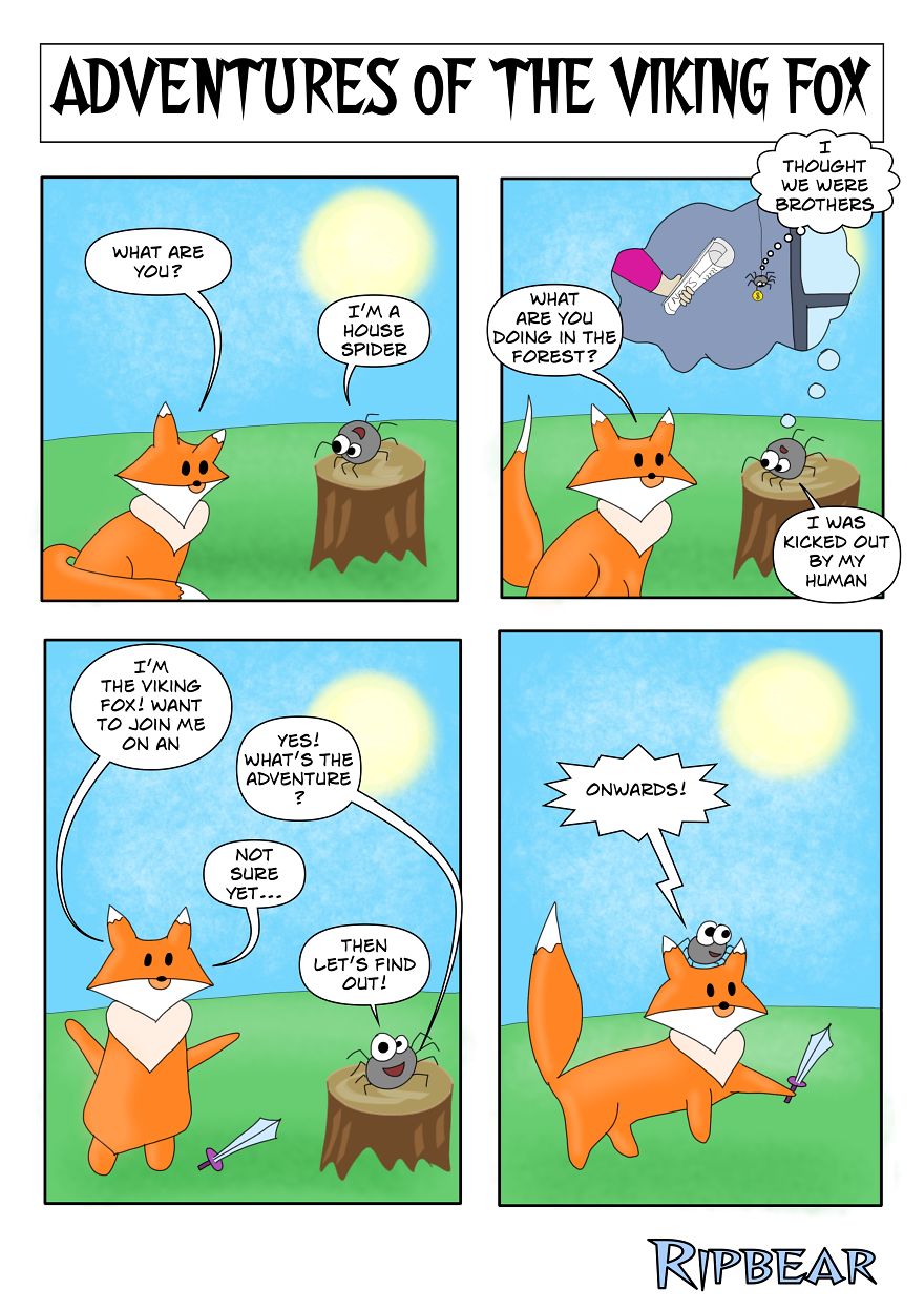 New Comics I Made About My Friend, The Viking Fox.