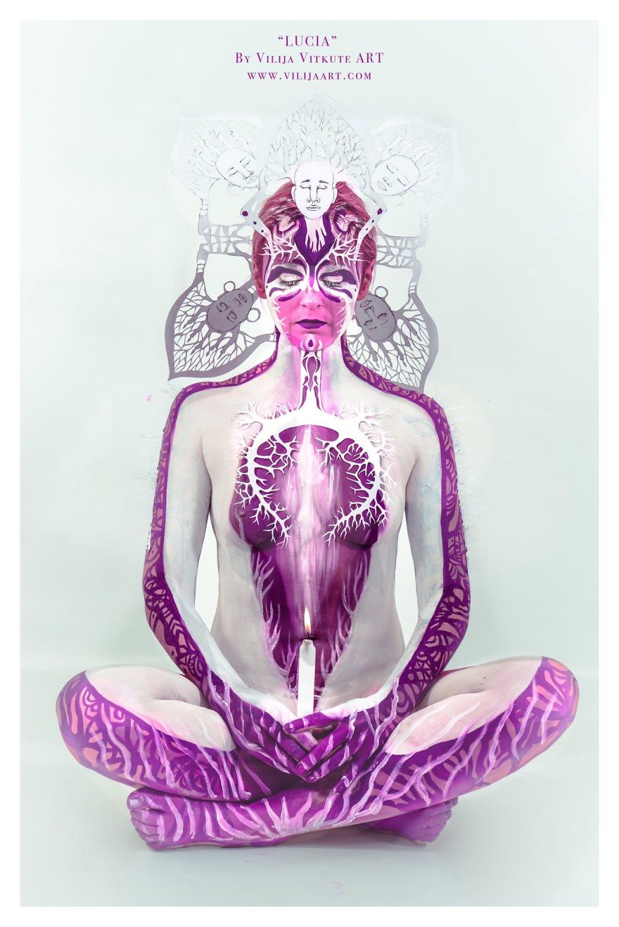 Inspiring Paper Art And Bodypainting By Artist Vilija Vitkute