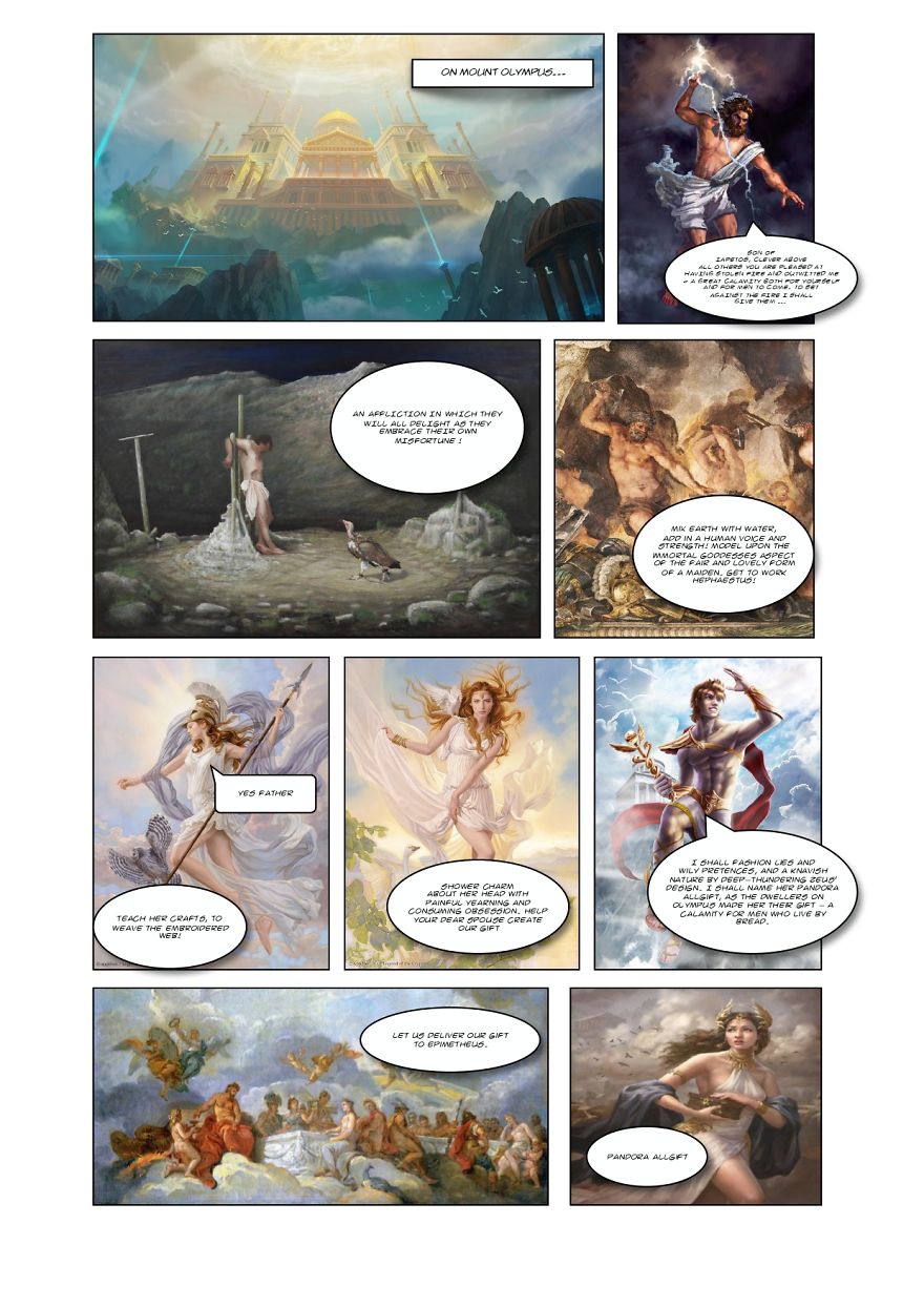 Recreation Of Greek Myth Into Comics