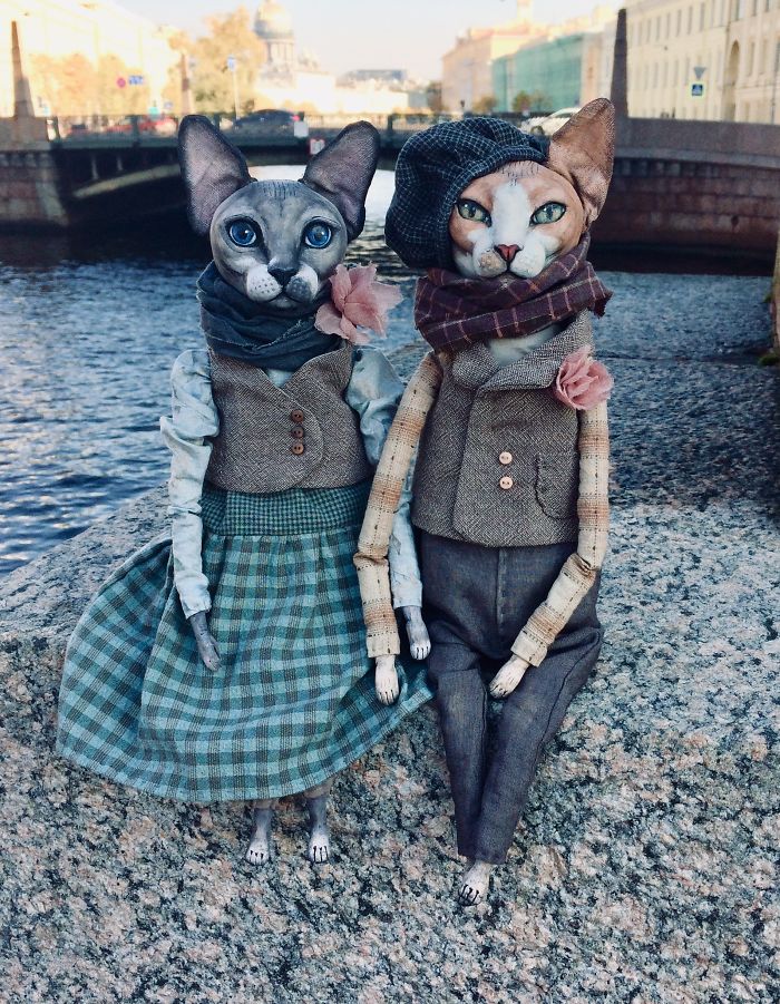 The Puppeteer From Saint Petersburg Creates Realistic Dolls Of Sphynx Cats