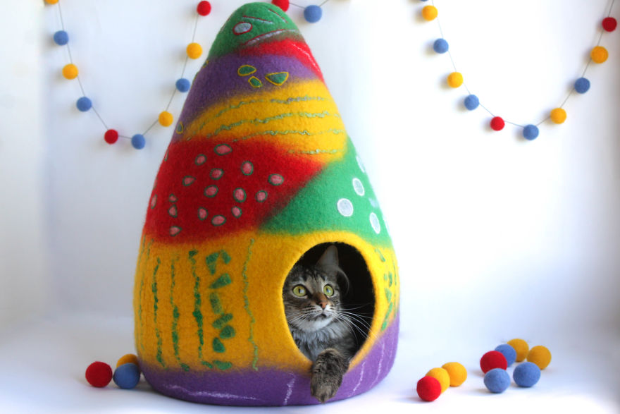 Colorful Cat Bed