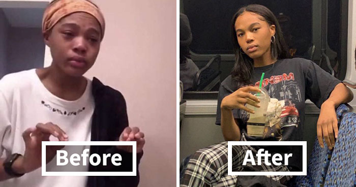 Teen Shows The Difference Mental Health Glow Up Made To Her Appearance, Inspires Others To Post Their Pics