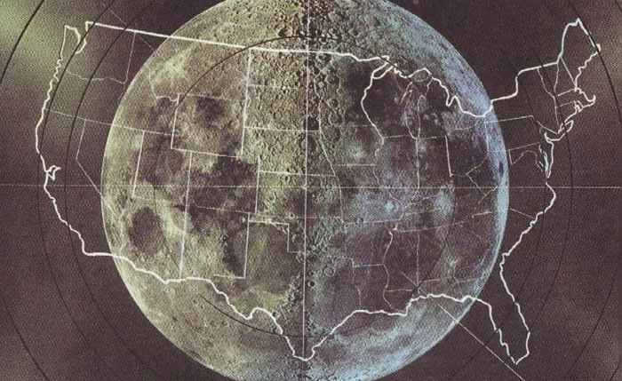 Size Of The Moon Compared To USA
