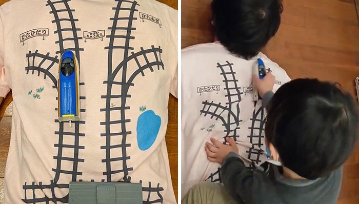 This Dad Created A T-Shirt That Makes His Kid Give Him A Massage