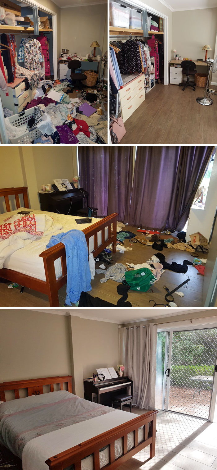 Before And After Cleaning Up My Depression Nest