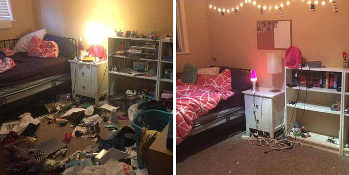 28 Before & After Bedroom Photos Of People Who Suffer From Depression