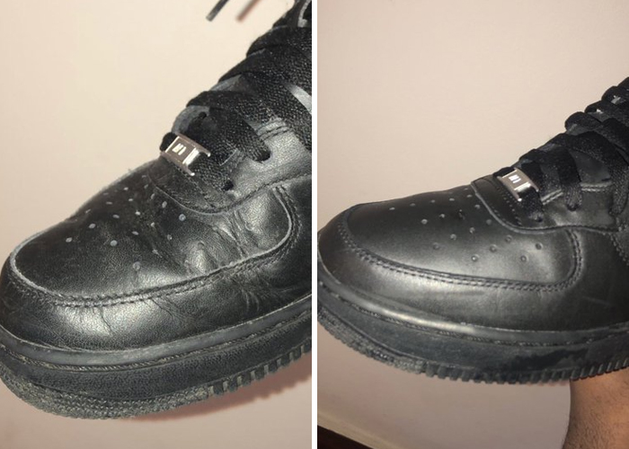 Woman Shows A Method To Remove Creases From Your Sneakers, People Try It And Post Their Before & After Results