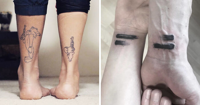 30 Cute Matching Tattoos That Are As Clever As They Are Creative