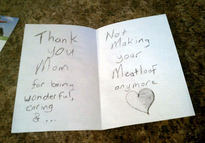 Friend's 5th Grade Son Made Her This Card On Mother's Day
