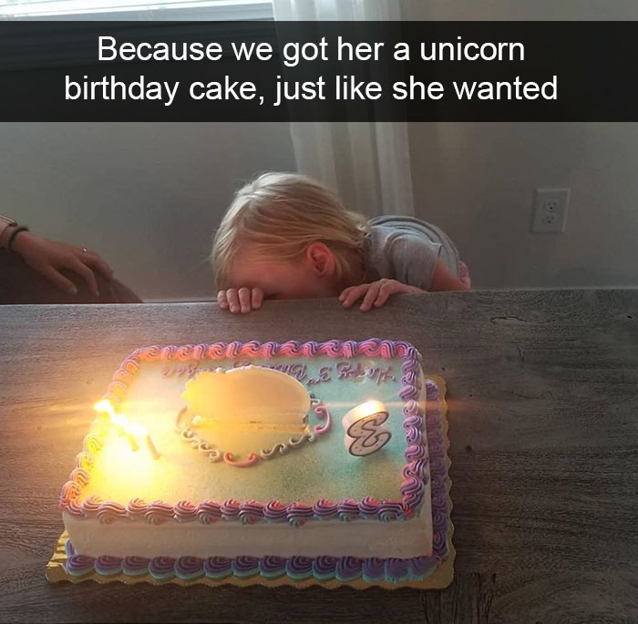 Because We Got Her A Unicorn Birthday Cake, Just Like She Wanted