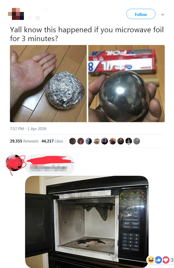 „Microwaved This Foil Ball For 3 Minutes And This Is The Result“