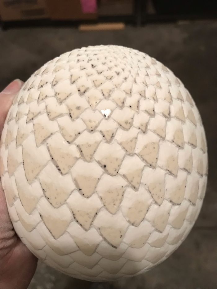I Carved An Ostrich Egg Into A Game Of Thrones Dragon Egg Light