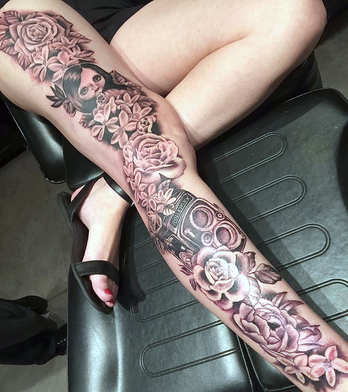 197 Stunning Leg Tattoo Designs | Bored Panda