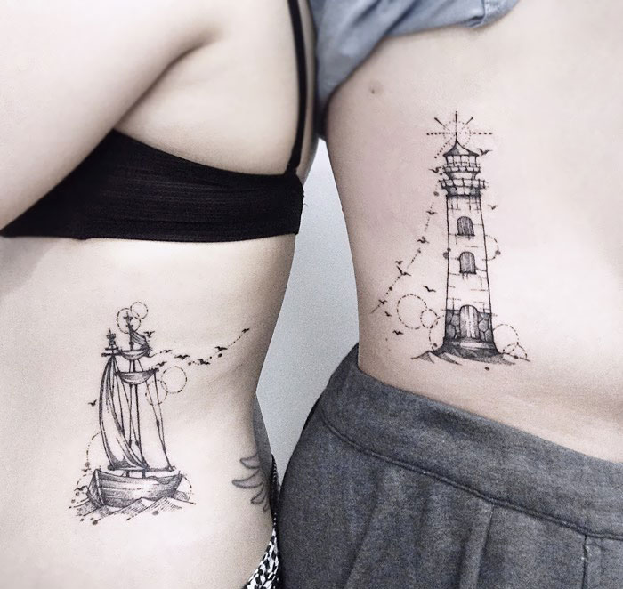 A Lighthouse For Him To Guard Her Way, And A Travelling Little Ship For Her To Sail