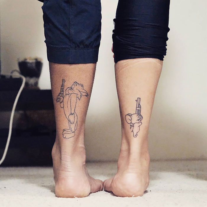 30 Matching Tattoos That Are As Clever As They Are Creative