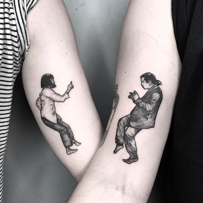 Matching Pulp Fiction Tattoos