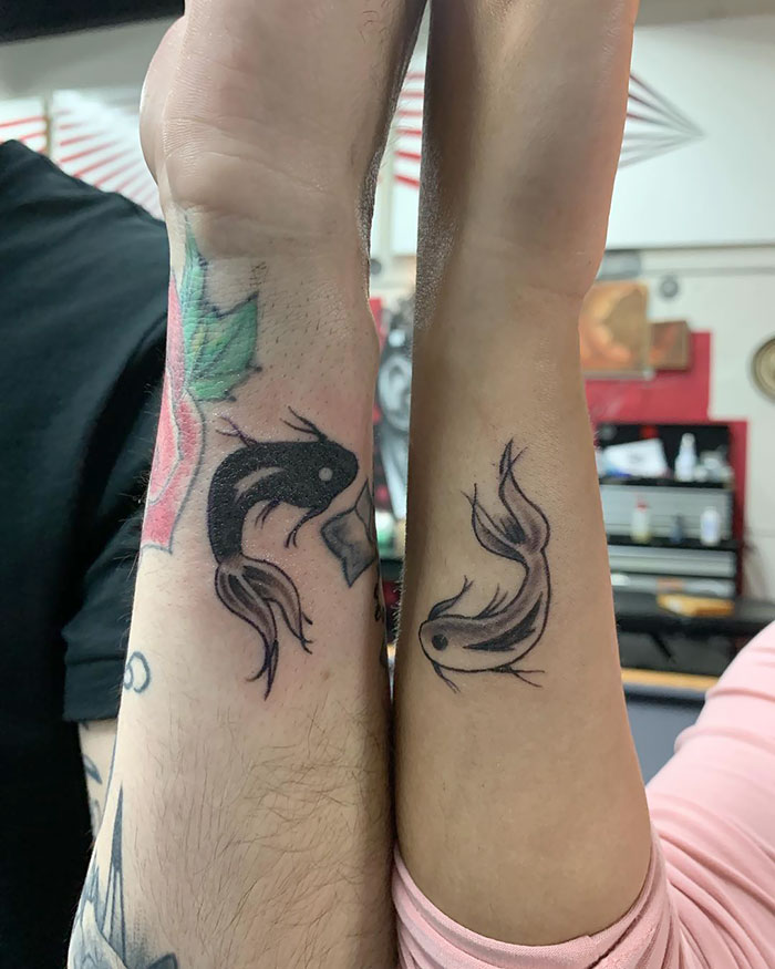45+ Couple Panda Tattoo