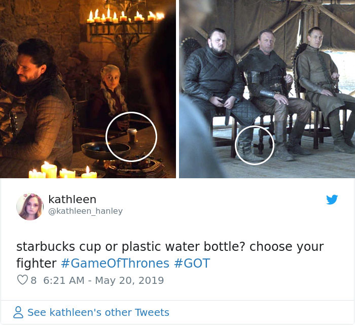 From A Coffee Cup, To Multiple Water Bottles, Game Of Thrones Gets Caught Failing Again