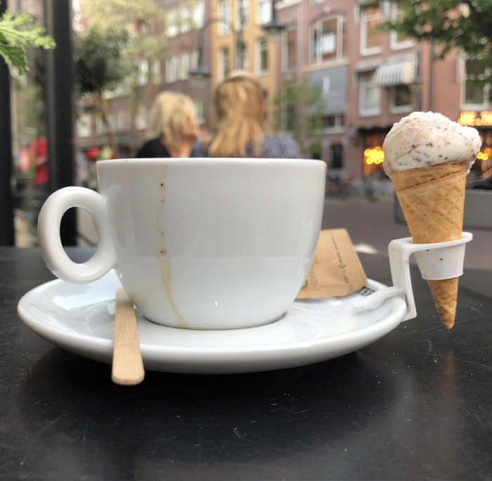 My Cappuccino Came With A Tiny Ice Cream