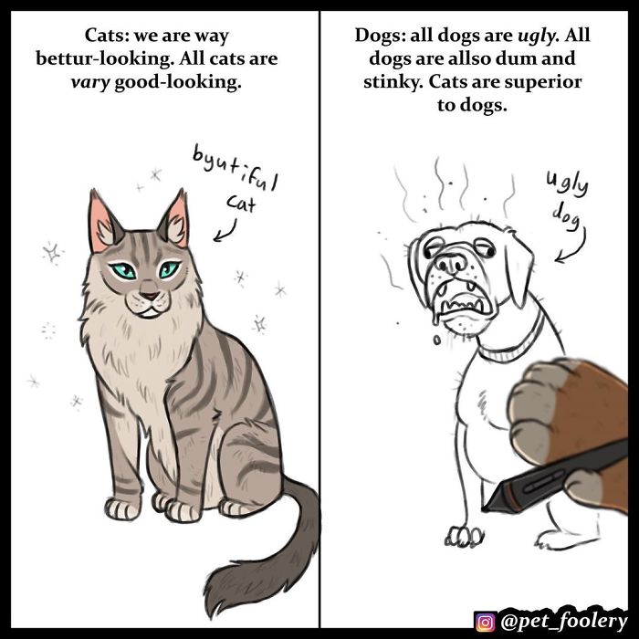 4 Hilarious Comics Explaining Why Cats Are Better Than Dogs