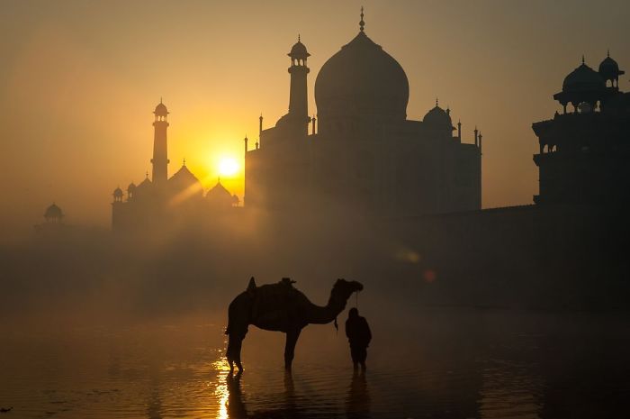 Sunrise Behind The Taj Mahal, John O., Cities