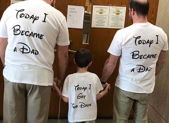 Dads Share A Heartwarming Picture Of Their First Day After Adopting A Son