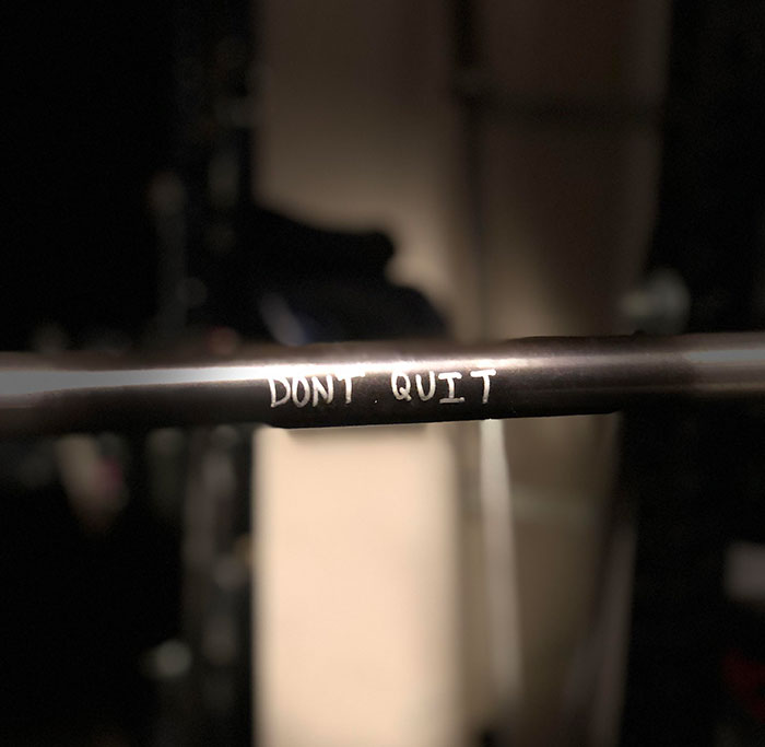 Written On The Barbell So It’s Always There