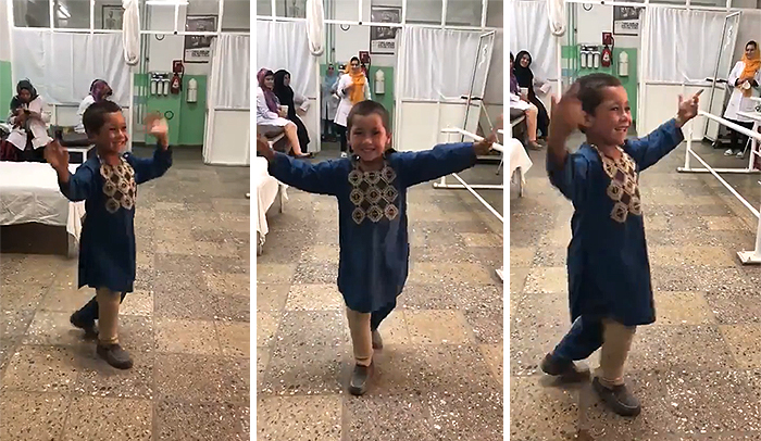 This 5-Year-Old Afghan Boy Dances With Joy After Getting A New Prosthetic Leg And Its Heartwarming