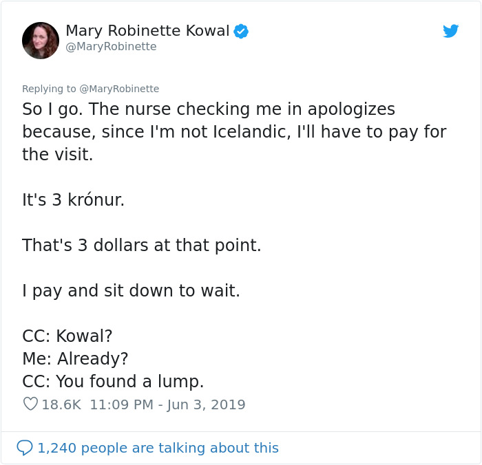 American Woman Finds A Lump While In Iceland, Shares How Awesome Their Healthcare Is Compared To The US