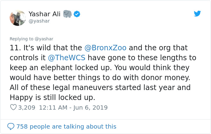 People Are Trying To Convince The Bronx Zoo To Release Happy The Elephant And This Thread Explains Why