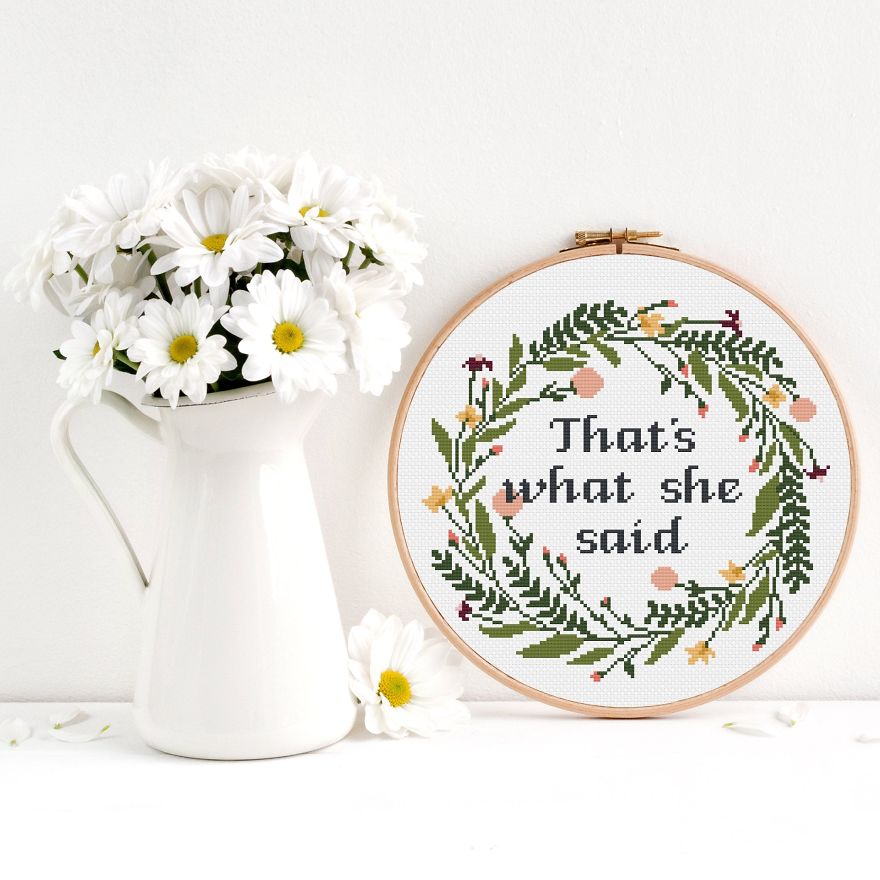 19 Modern Cross Stitches That Are Inappropriate But Fabulous! And Hilarious Too