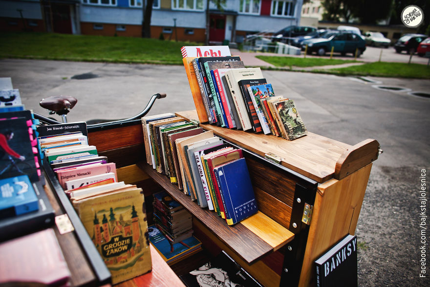 Art + Books + Bicycle = Bookworm
bike Library For "Oleśnica Bajk Stajl" Made By Sebastian Paszkiewiecz (Rgg.bike)