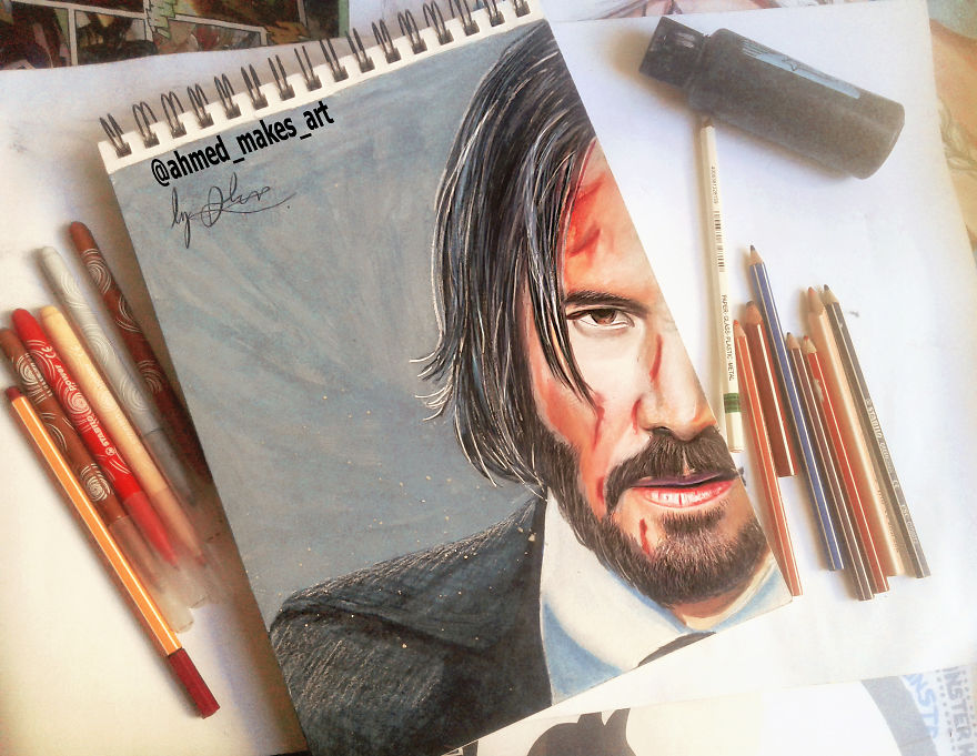 This John Wick Drawing Took Me A While