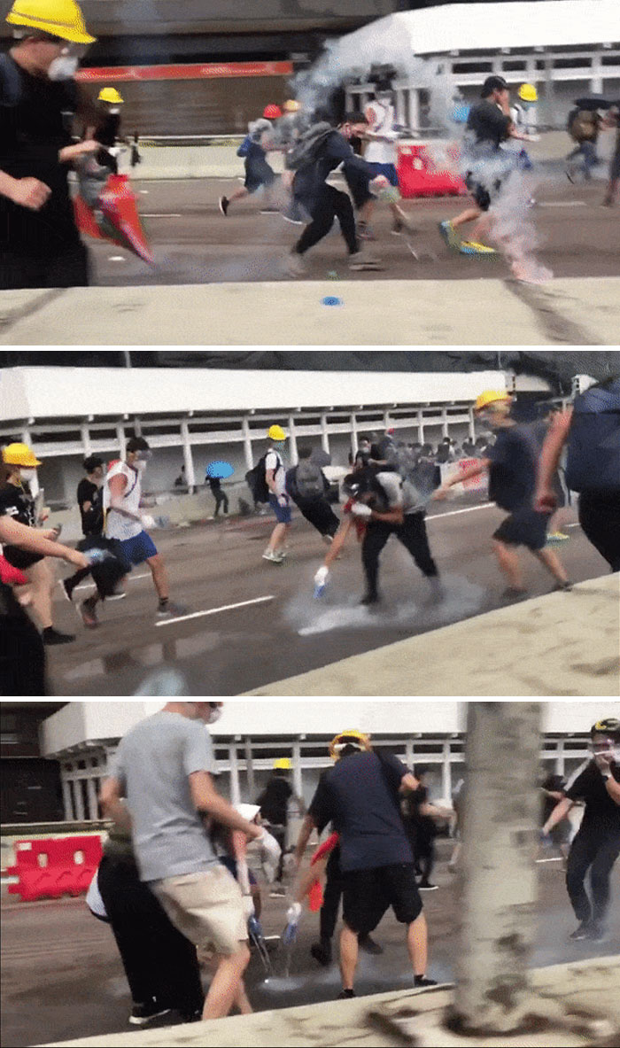 These Hong Kong Protesters Run Around Putting Out Fires Instead Of Starting Them