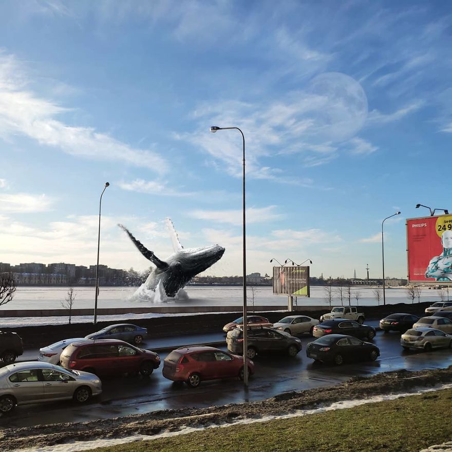 Russian Artist Has Populated The City Of St. Petersburg With "Fantastic Creatures" And The Result Is Impressive