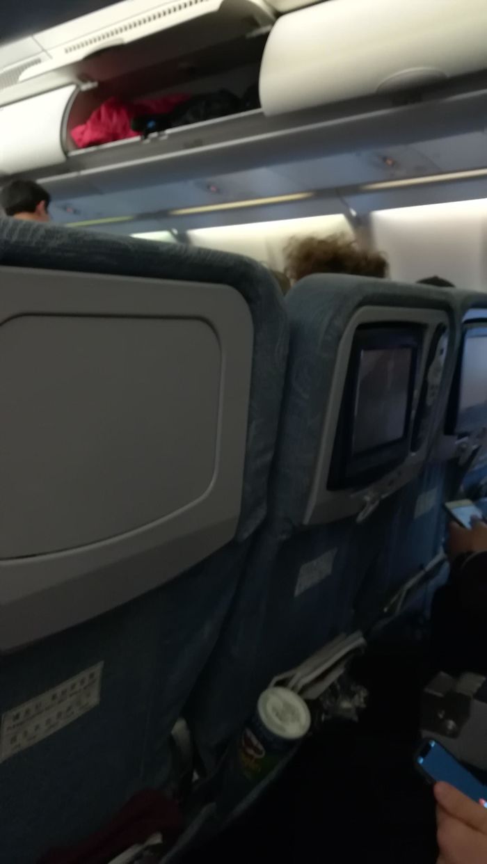 My Friend Doesn't Have A Screen On Our Flight To China Despite Everyone Else Having One