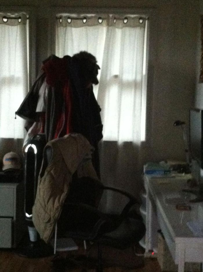 The Arrangement Of Hats On My Cousin's Coat Rack Scared Me Half To Death