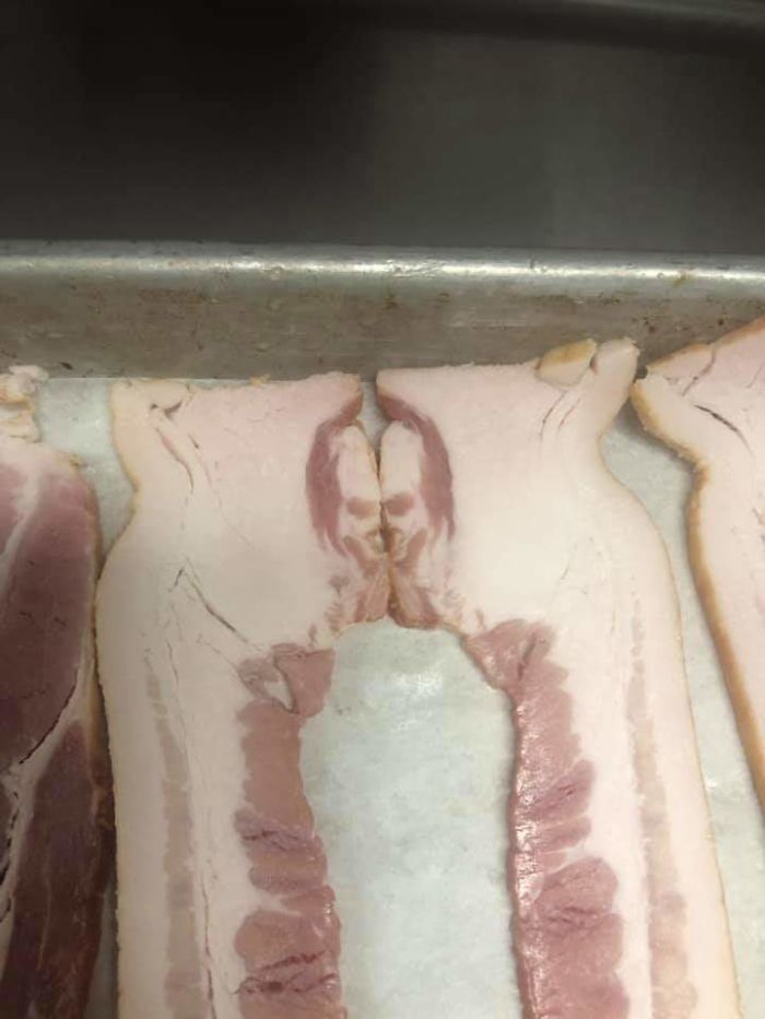 These Bacon Slices Look Like An Evil Clown...