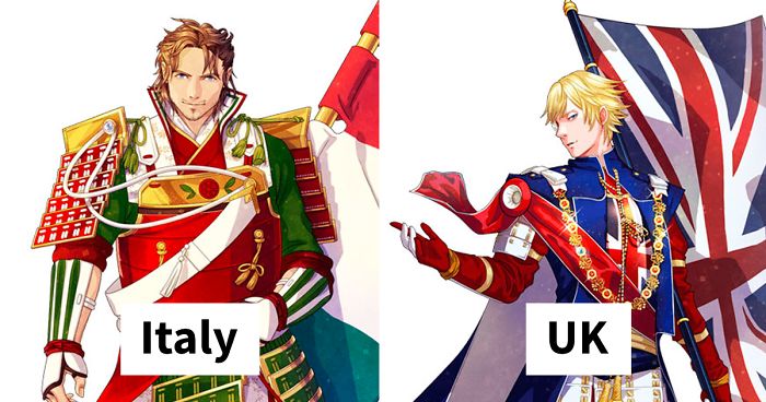 Japanese Artists Reimagine Countries And Their Flags As Anime