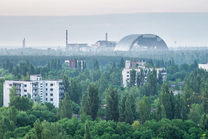 Novarka And The 4th Reactor As Seen From Pripyat
