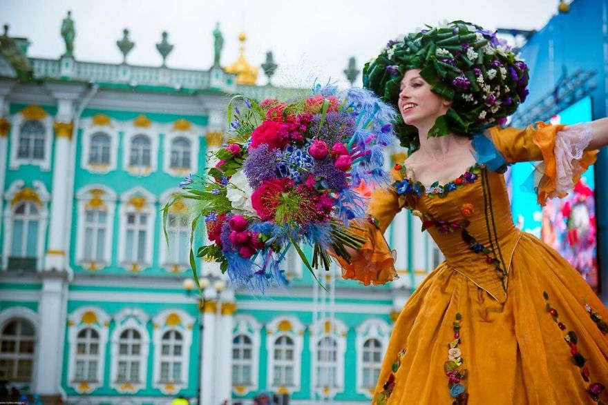 Festival Of Flowers In St. Petersburg, Russia