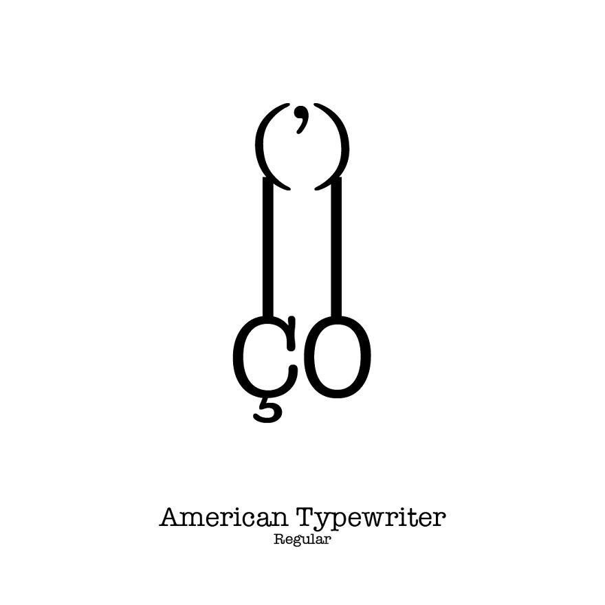 Dick Types - I Chose 100 Fonts And Made Illustrations Of Dicks, Only Using Text Characters