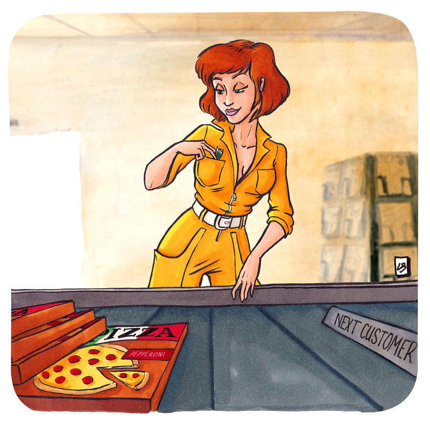 April O'neil And Pizzas